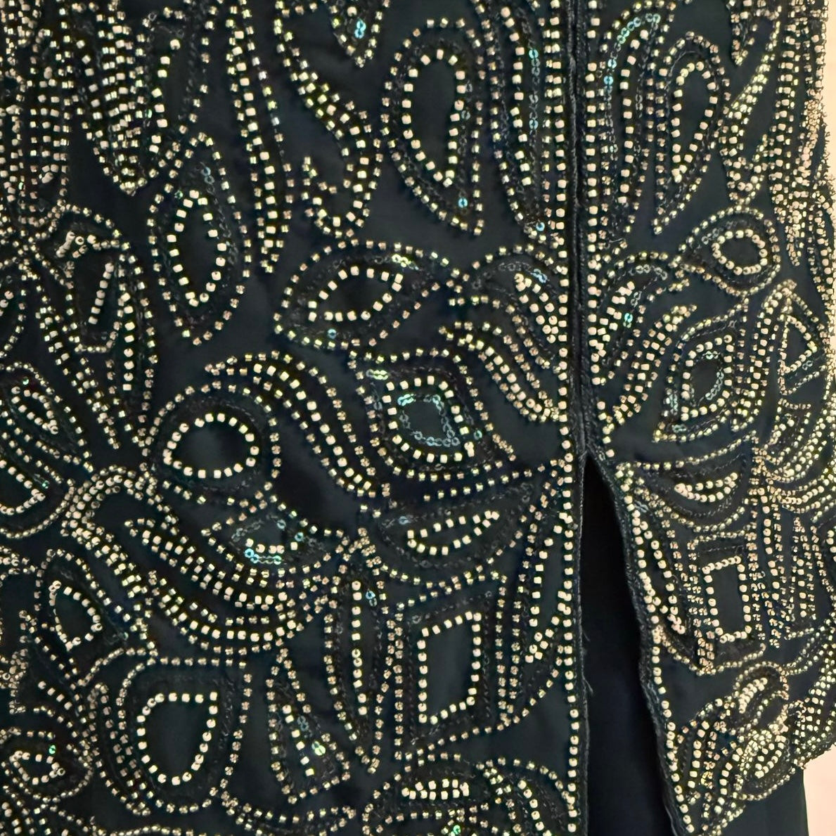Peacock color Palazzo suit with katdana handwork and duptta - fabric georgette