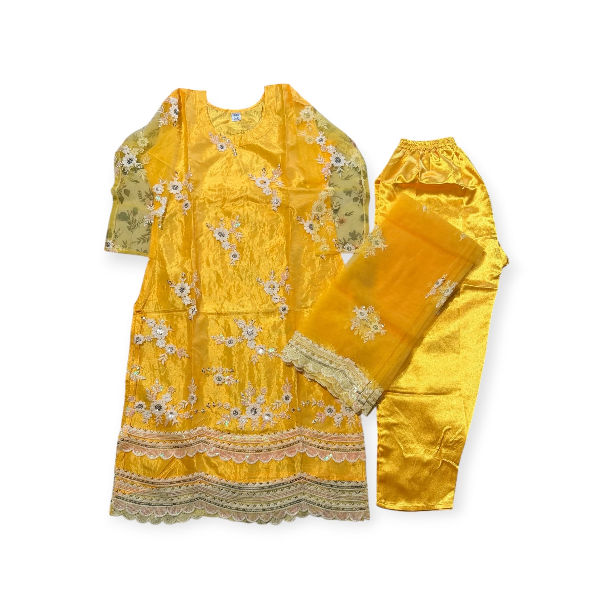 Fancy yellow suit with pajama