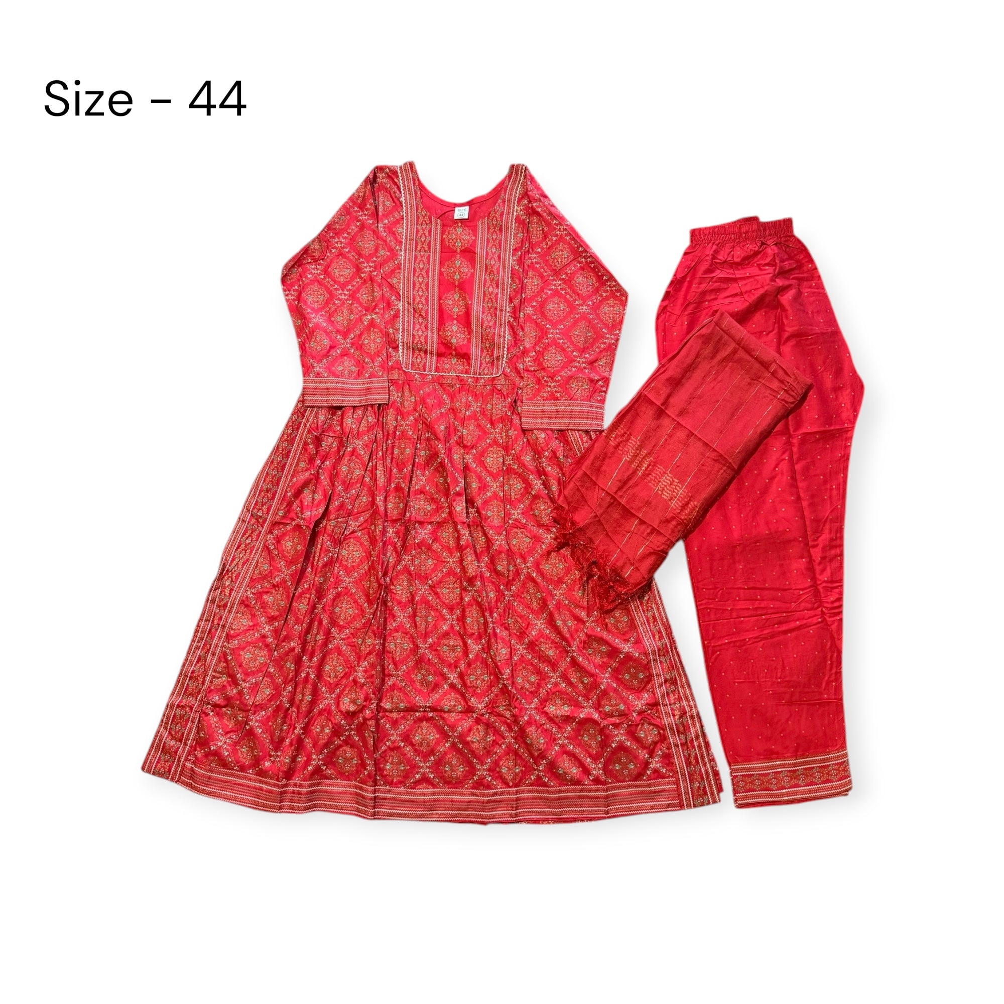 Anarkali suit with straight pajama